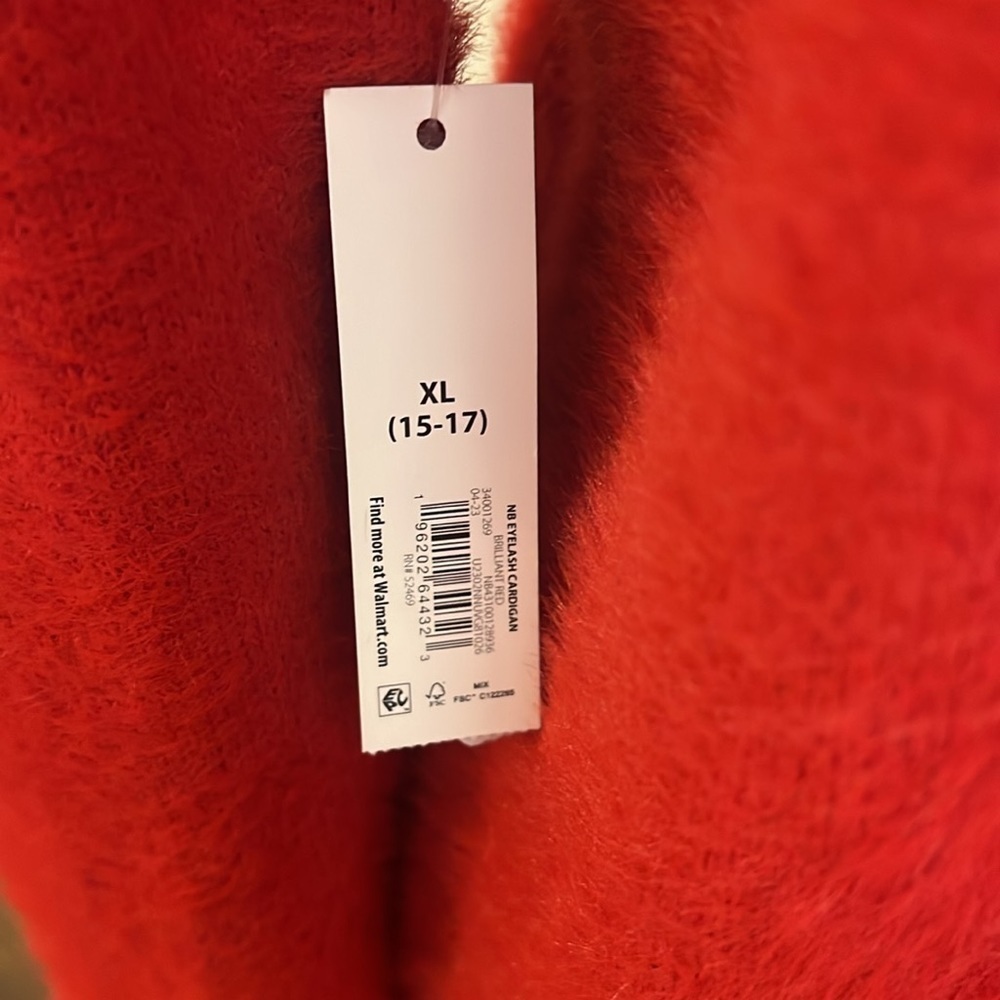 NWT No Boundaries Super Soft Juniors XL (15-17) zip Up Sweater. - Picture 5 of 9
